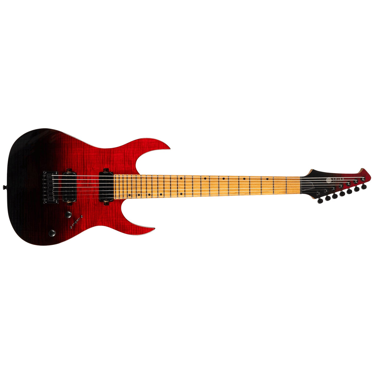 Spira Guitars S 457 Series Electric Guitar - Trans Red/Black Gloss