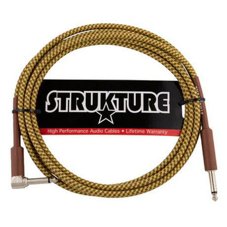 Strukture Vintage Instrument Cable - Tweed / 10-feet / Right Angle