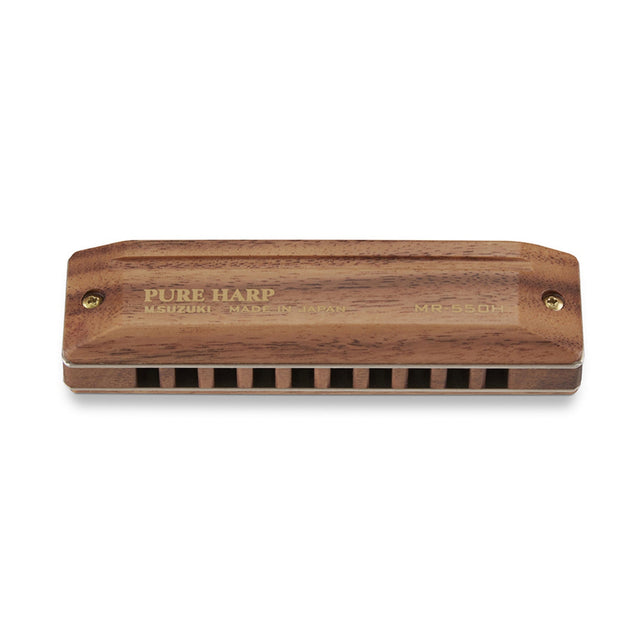 Suzuki MR-550H Pure Harp Hawaiian Koa Wood Harmonica - Ab