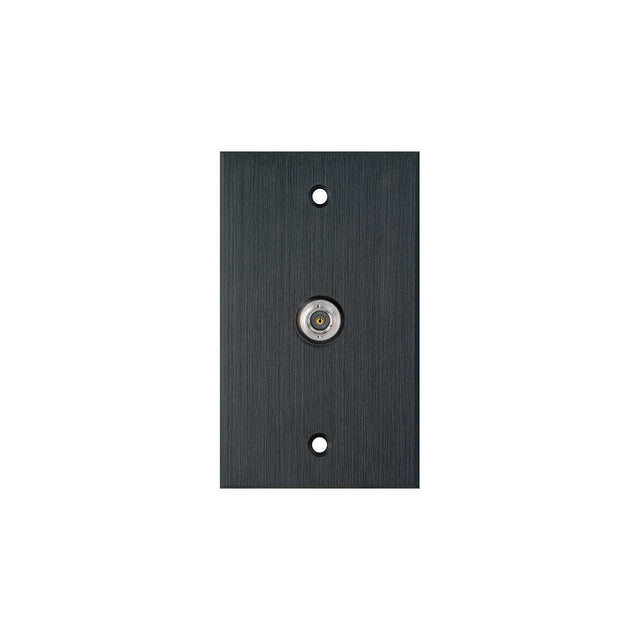 TecNec WPBA-1101 Single BNCF Barrel 1 Gang Wall Plate Black Anodized