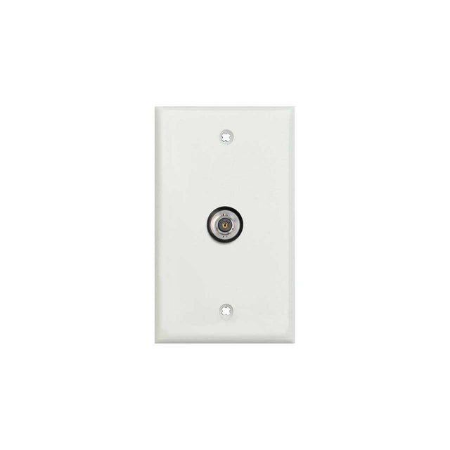 TecNec WPLW-1101 Single BNCF Barrel 1 Gang Wall Plate White Lexan