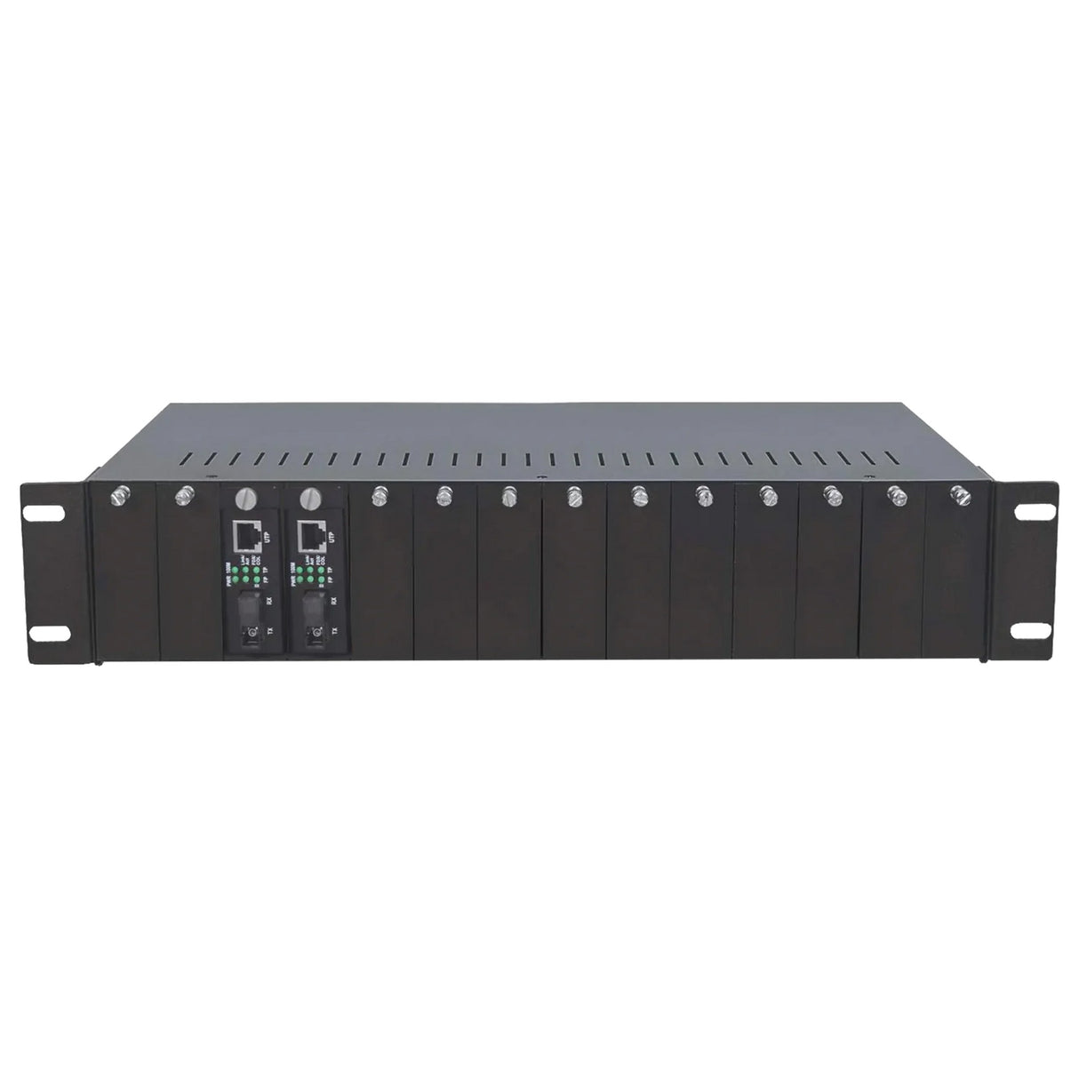 TechLogix Networx TL-RKMC-14 14 Slot Rack-Mount Media Converter Chassis with Two Integrated Power Supplies