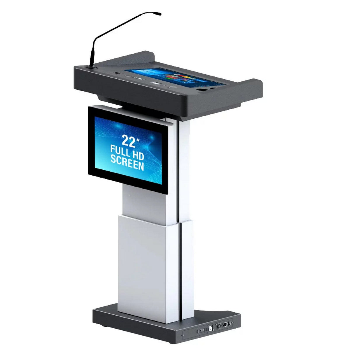 TEMAS DL22A-M/DL22A 22-Inch Speaker Screen and 24-Inch Front Screen Digital Lectern - Included
