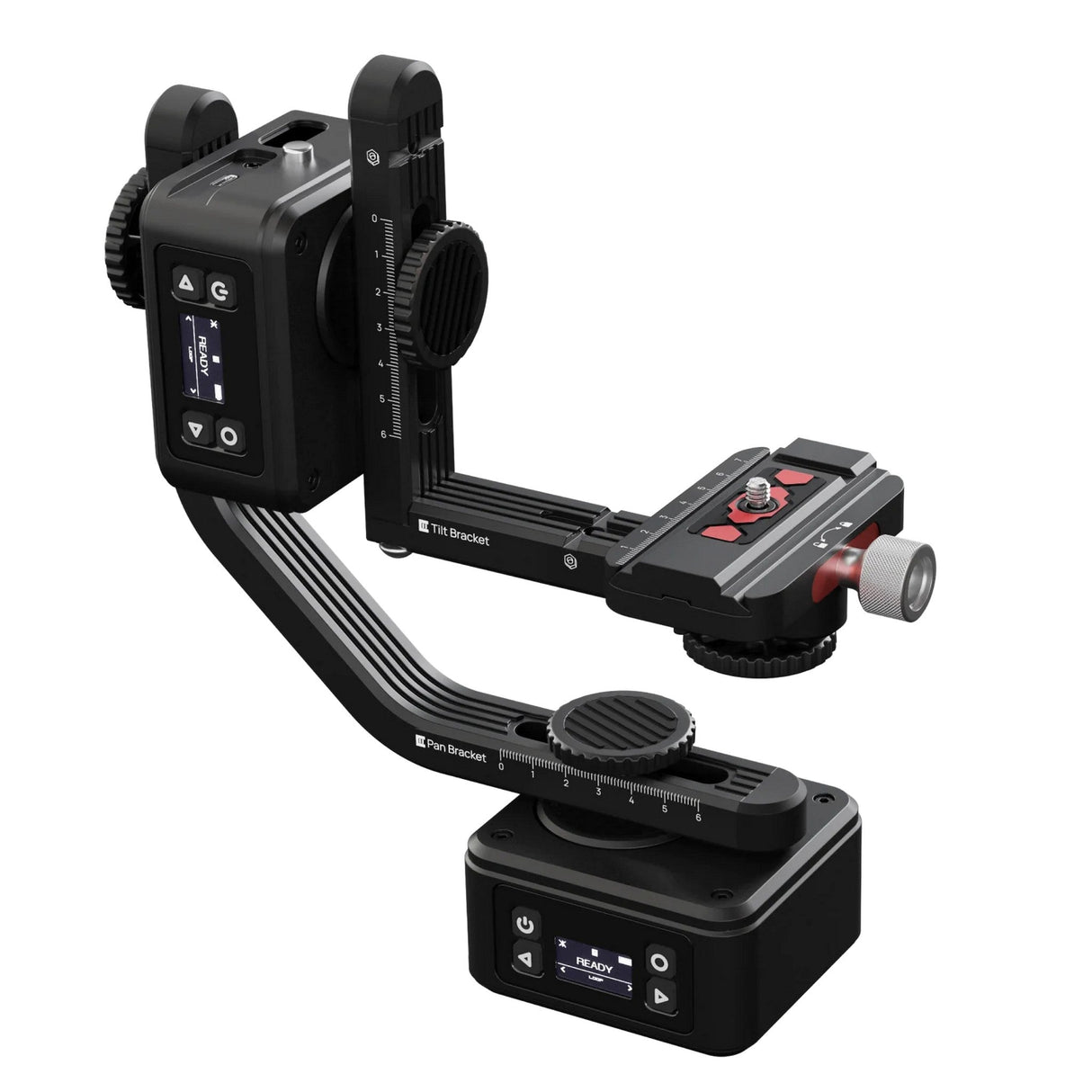 Trexo Pan/Tilt V2 Motorized Camera Pan Module and Turntable - 2x Modules, L-Brackets, and 1x Turntable