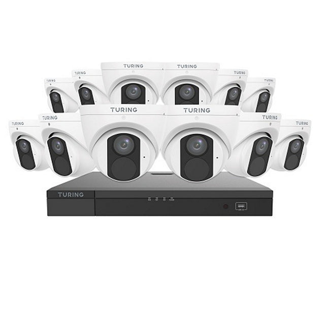 Turing Video TLKCT4F4 Lite IP Kit 12 4MP Cameras NVR