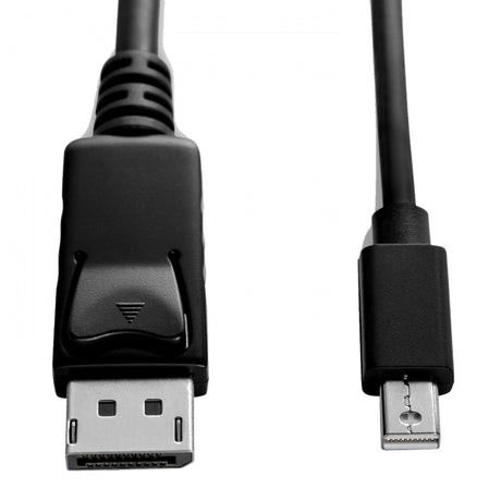 V7 V7MDP2DP-6FT-BLK-1E Mini DisplayPort 1.2 to DisplayPort 1.2 Male 21.6 Gbps 4K UHD Cable 6.6-Foot Black
