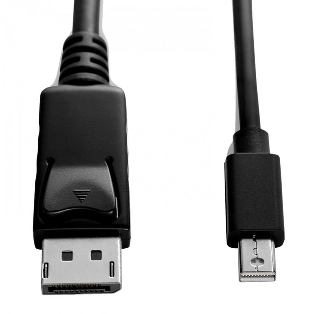 V7 V7MDP2DP-6FT-BLK-1E Mini DisplayPort 1.2 to DisplayPort 1.2 Male 21.6 Gbps 4K UHD Cable 6.6-Foot Black