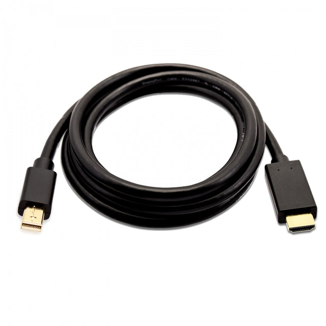 V7 V7MDP2HD-02M-BLK-1E Mini DisplayPort 1.2 to HDMI 1.4 Male 21.6 Gbps 4K UHD Cable 6.6-Foot Black