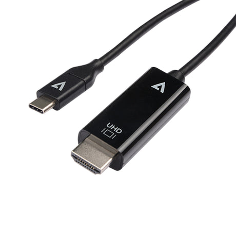 V7 V7UCHDMI-1M USB-C Male to HDMI 2.0 Male 21.6 Gbps 4K UHD Cable 3.3-Foot