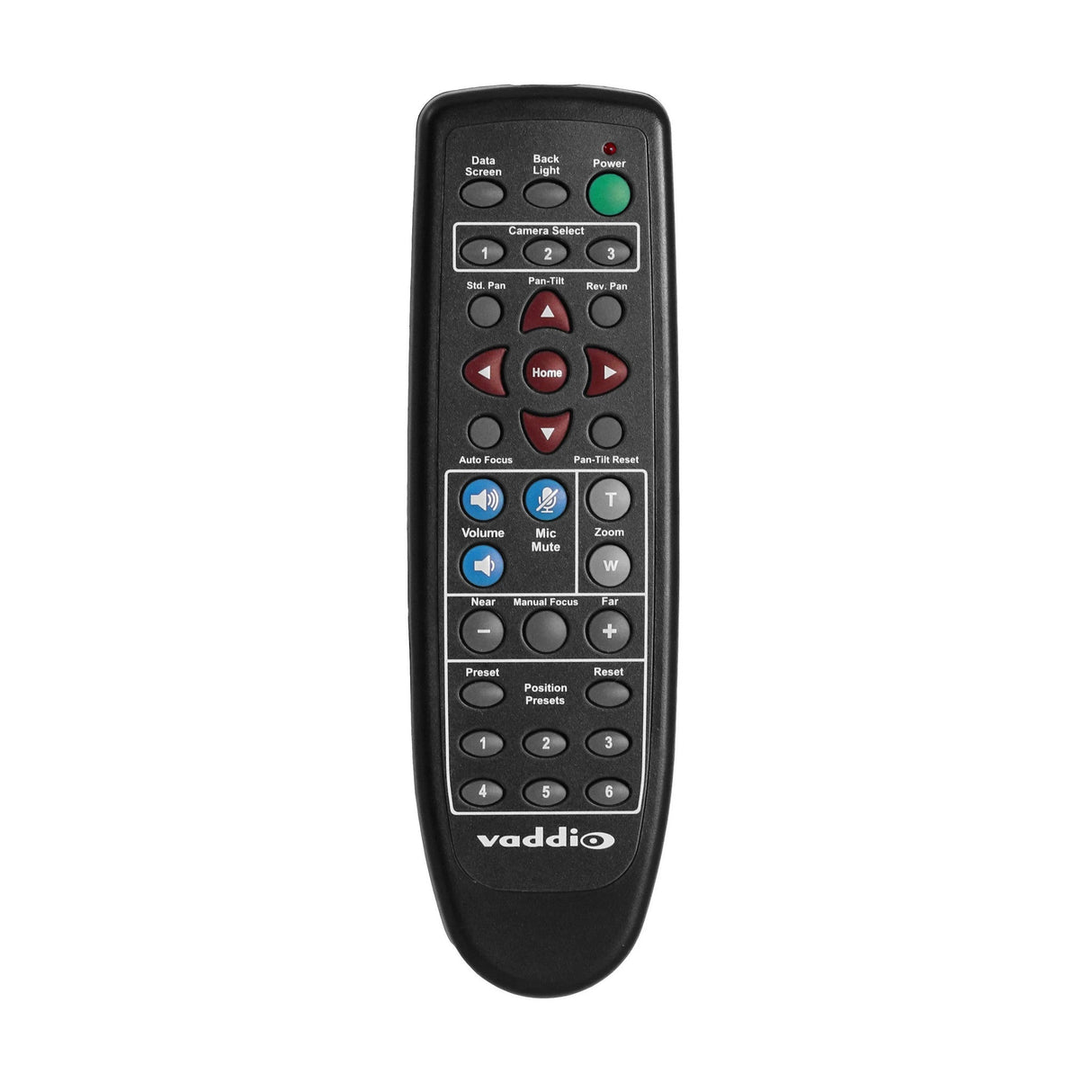 Vaddio 998-2102-000 Remote Commander with Audio Control for ConferenceSHOT AV Systems, Black