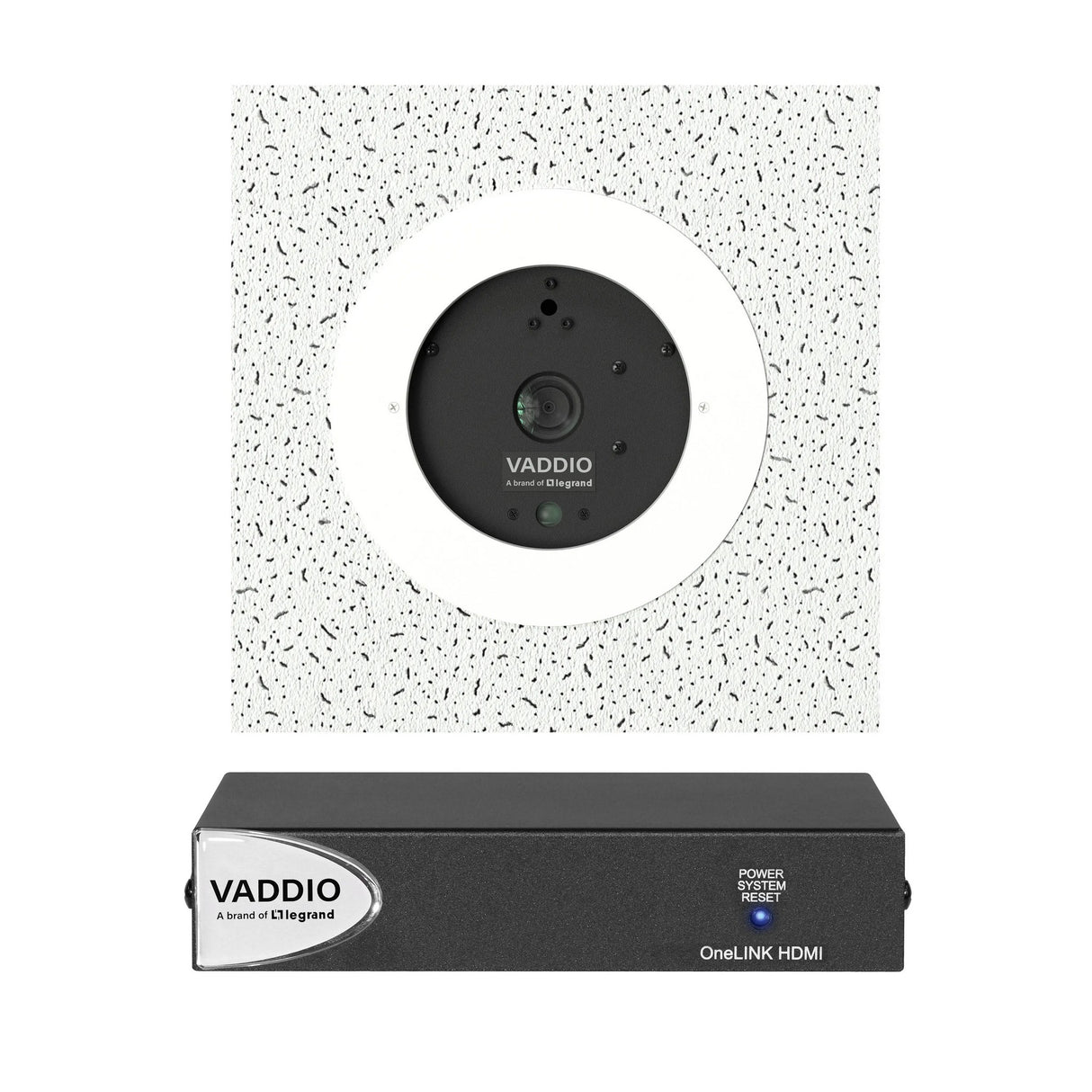 Vaddio DocCAM 4K HDBT Ceiling Camera with Standard, OneLINK HDMI, or OneLINK Bridge System