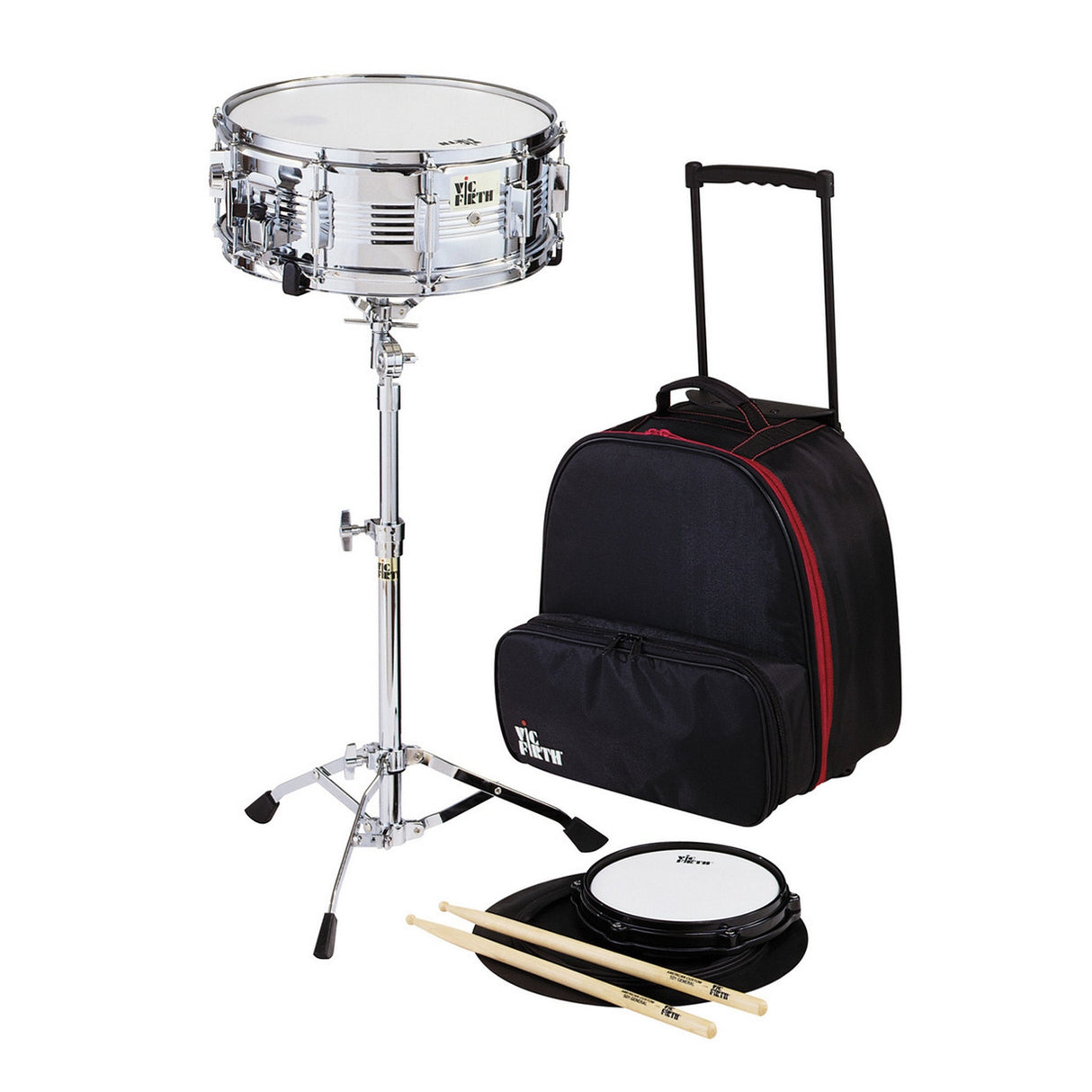 Vic Firth V6806 Snare Drum Kit with Wheeled Travel Case
