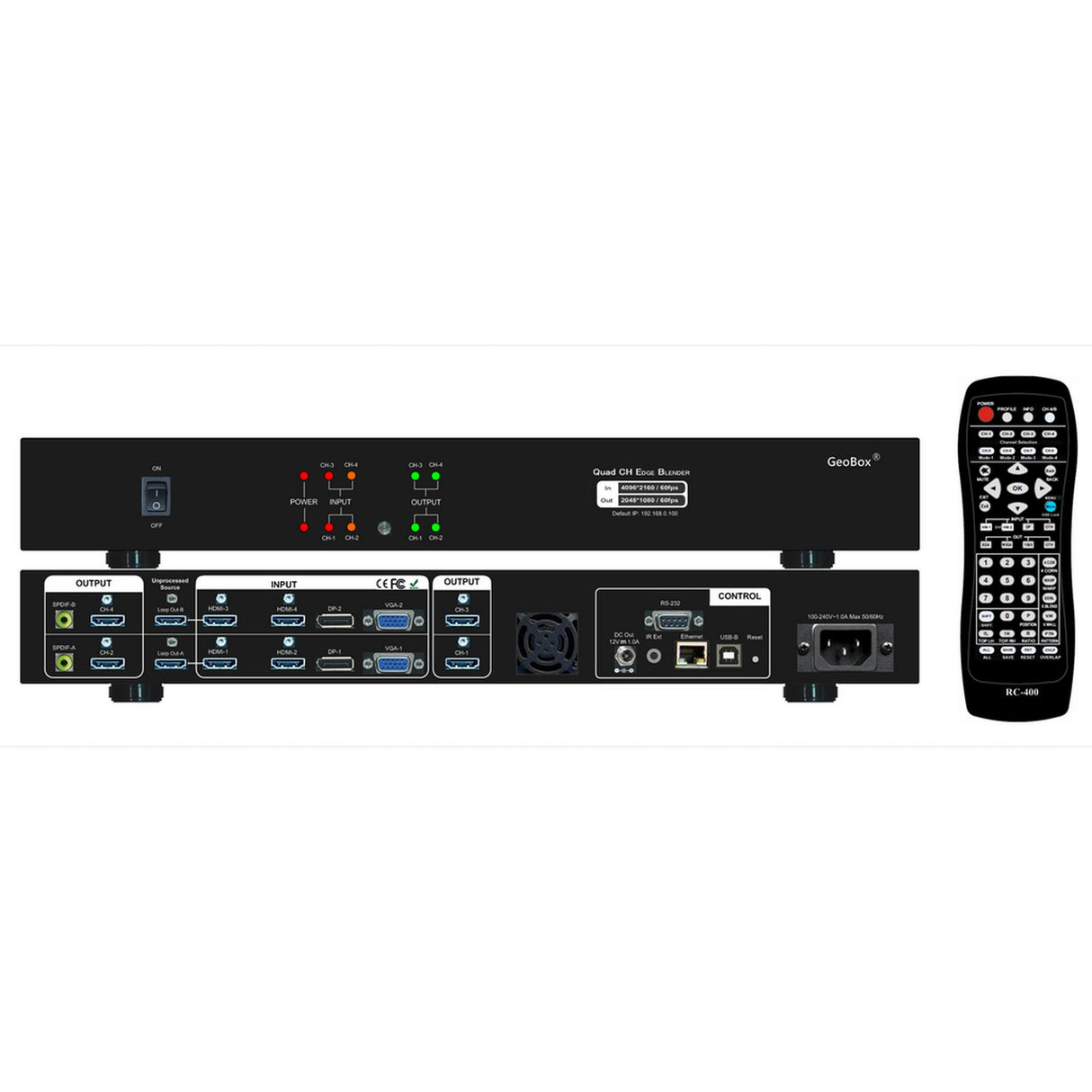 VigilLink Quad Channel Curved Screen Edge Blending Processor