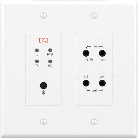 VigilLink Dante Bluetooth Wall Plate with 3.5mm Audio In/Out