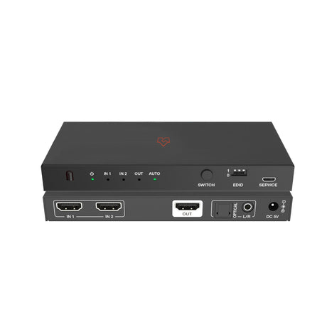 VigilLink 48Gbps HDMI 2.1 2x1 Switcher with Audio De-embedder