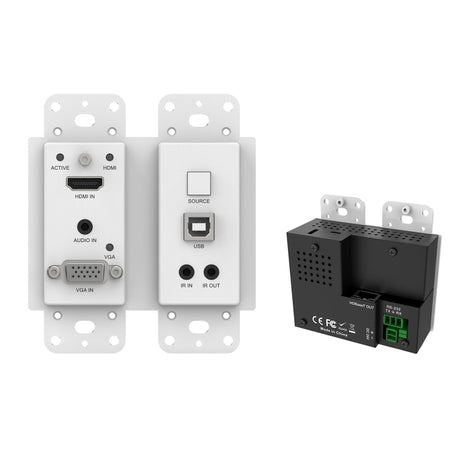 VigilLink 2x1 Wall Plate Transmitter with Auto-Switching and HDMI/VGA