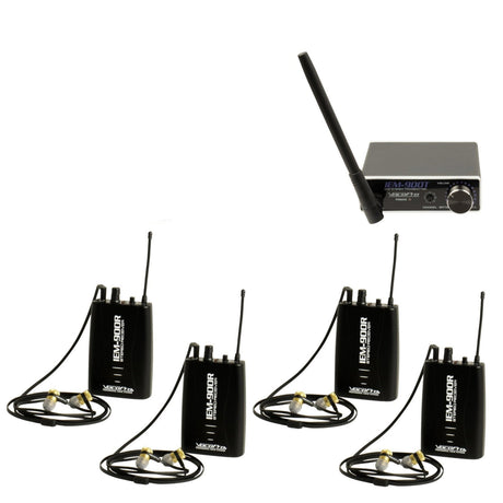 VocoPro IEM-900-ST4 Wireless Assistive Listening System 4 Receivers/1 Transmitter