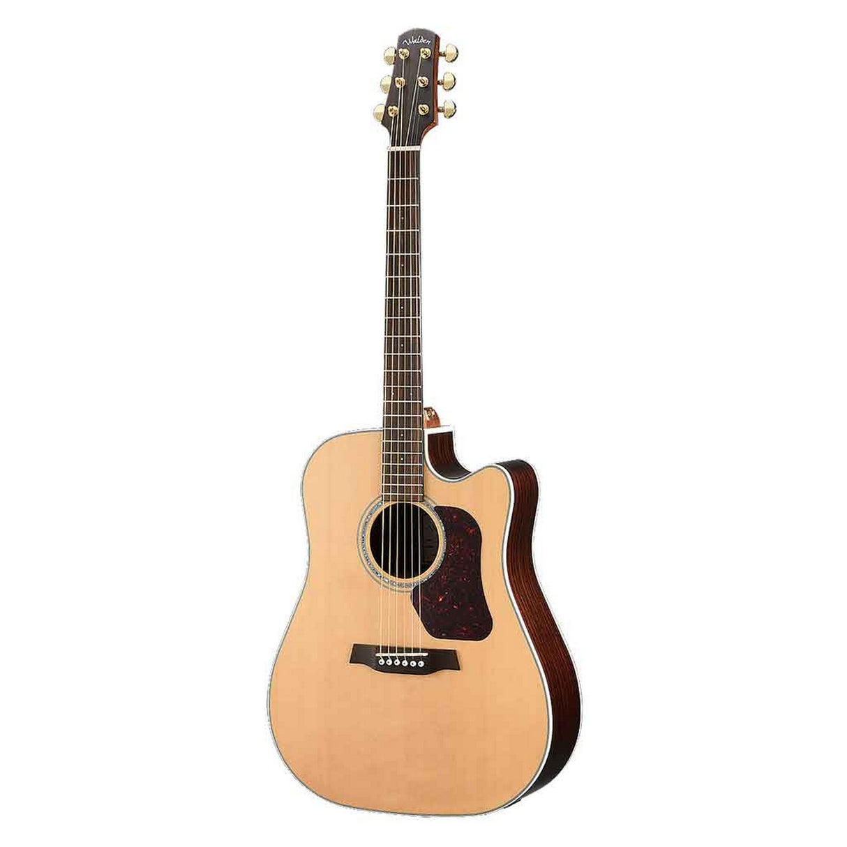 Walden D603CE/W Natura 600 Dreadnought Cutaway Acoustic-Electric Guitar, Satin Natural Finish