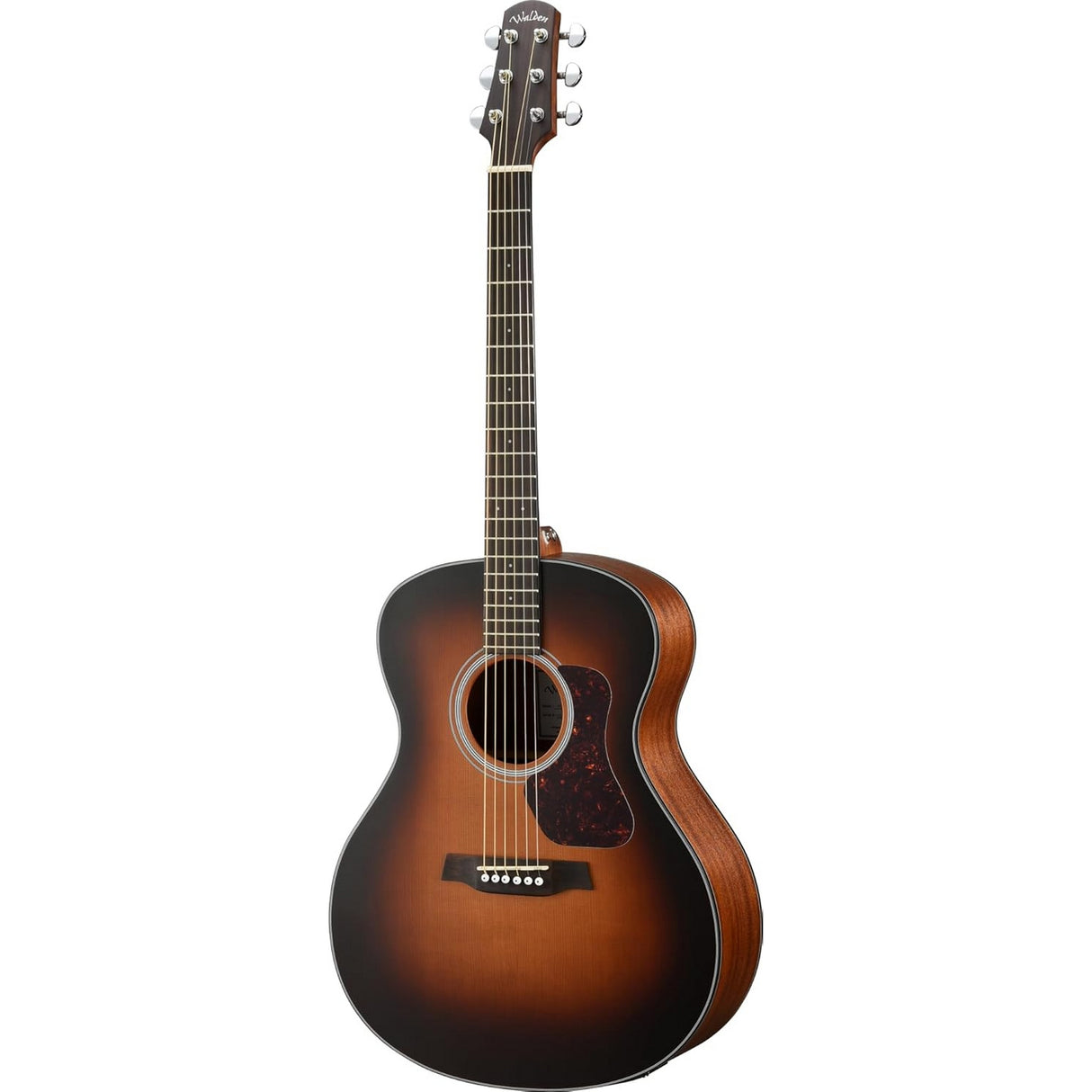 Walden G570ETB/W Natura 500 Grand Auditorium Acoustic-Electric Guitar, Open Pore Satin Tobacco Burst Finish