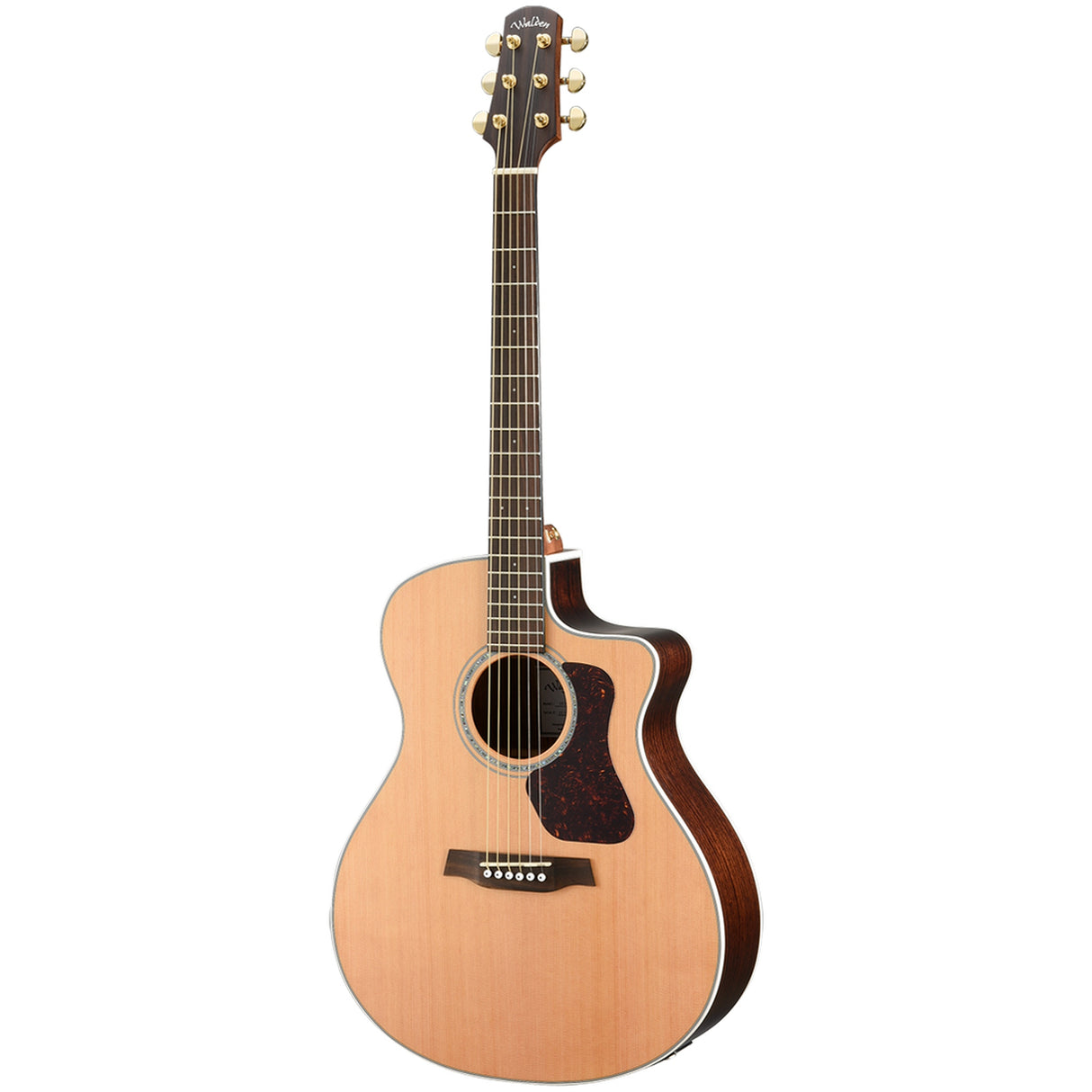 Walden G633CE/W Natura 600 Grand Auditorium Cutaway Acoustic-Electric Guitar, Satin Natural Finish