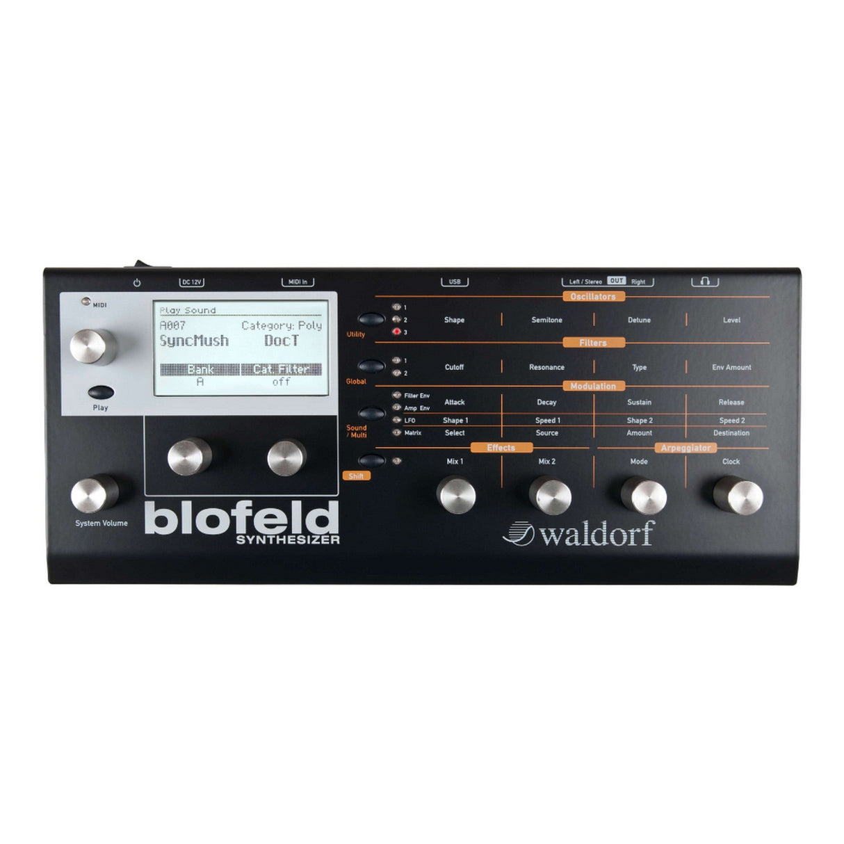 Waldorf Blofeld Desktop Digital VA Synthesizer - Black
