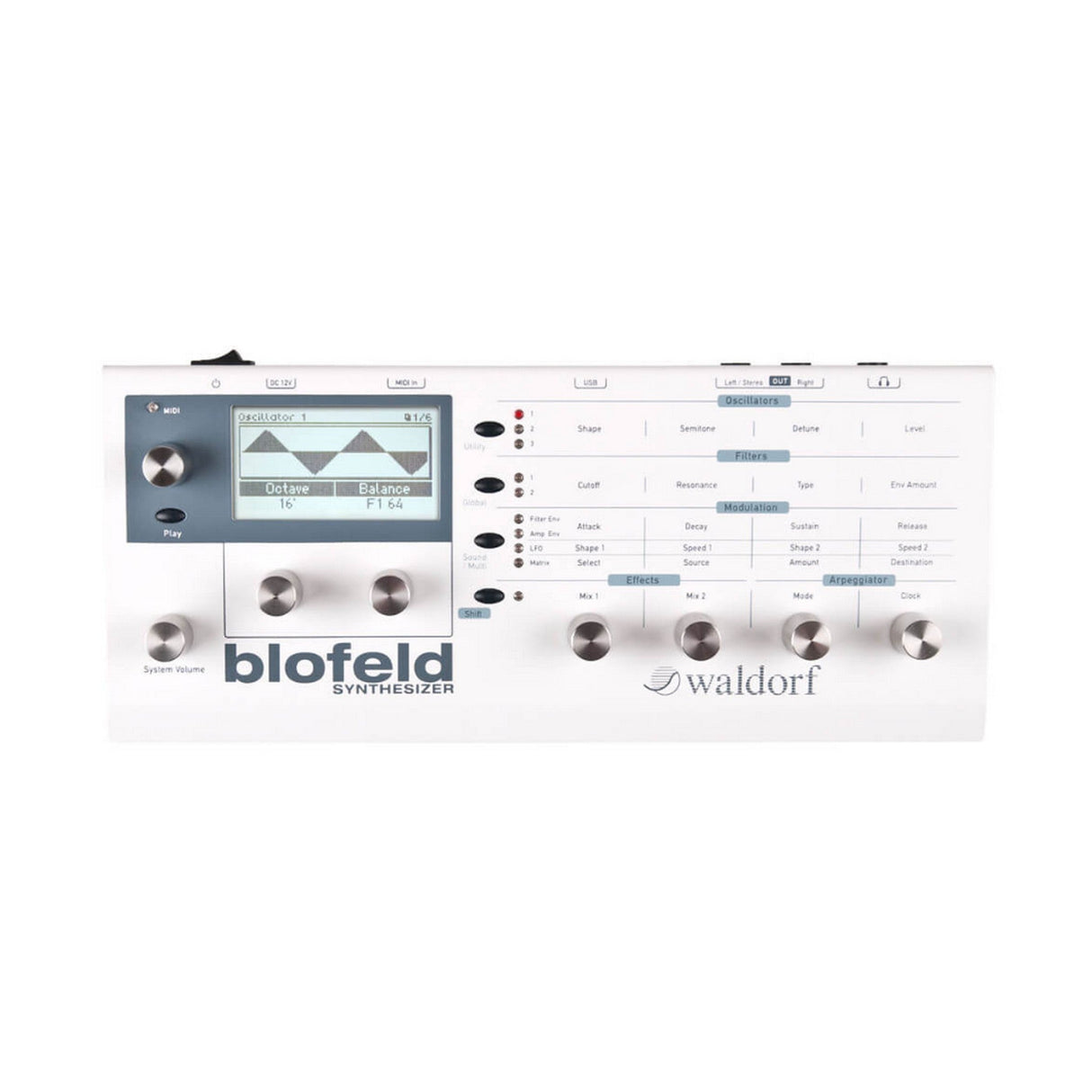 Waldorf Blofeld Desktop Digital VA Synthesizer - White