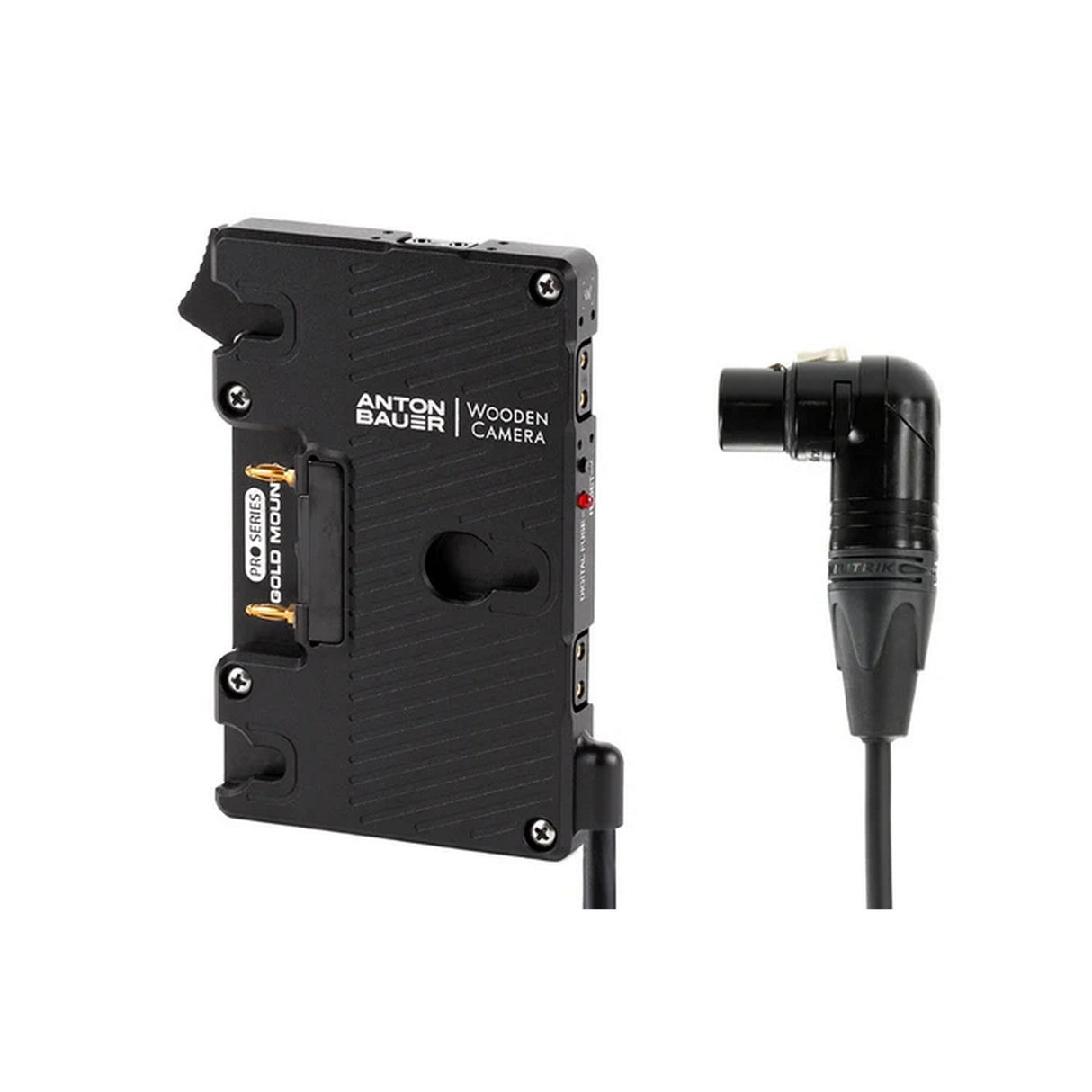 Wooden Camera WC Pro 4‑Pin XLR Right Angle, Gold Mount
