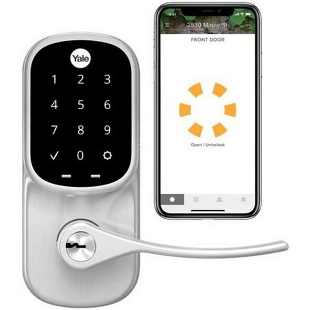 Yale Assure Lever Touchscreen Keypad Lever Lock with Wi-Fi and Bluetooth - Satin Nickel