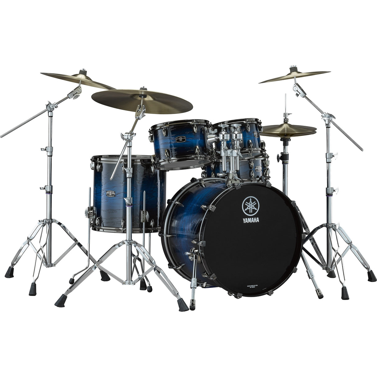 Yamaha Live Custom Hybrid Oak Series Acoustic Multi-Piece Drum Kit - Uzu Ice Sunburst / 3-Piece set: 1x 18’’ Bass, 1x