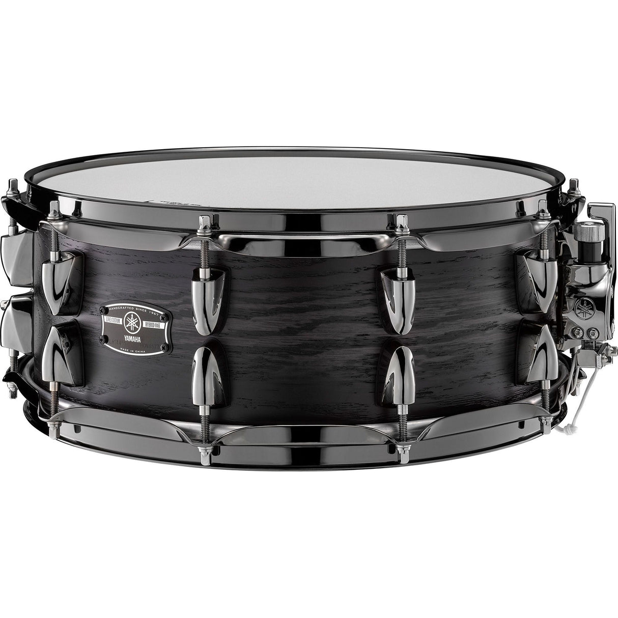 Yamaha Live Custom Hybrid Oak Snare Drum 2.3 Millimeter Triple-Flanged Hoops - Uzu Charcoal Sunburst