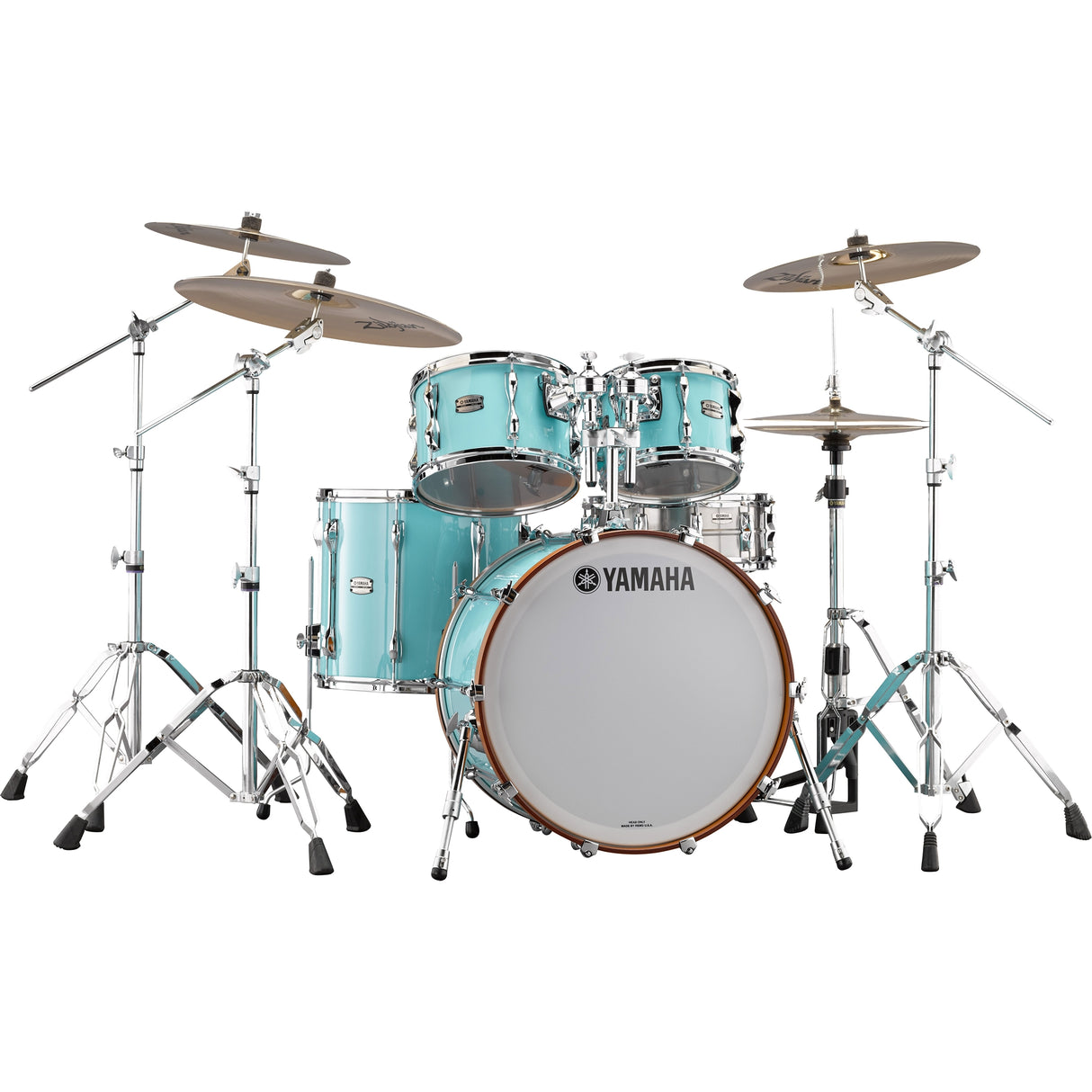 Yamaha Recording Custom Series Acoustic Multi-Piece Drum Kit - Surf Green / 3-piece Set: 1x 18’’ Bass, 1x 12’’ Tom, 1x