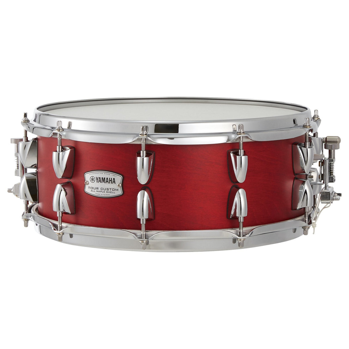 Yamaha Tour Custom Maple Snare Drum 2.3 Millimeter Inverse Triple-Flanged Hoops - Candy Apple Satin / 14 x 5.5 inches