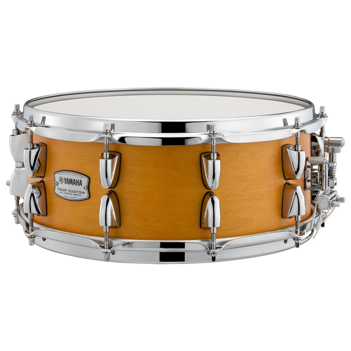 Yamaha Tour Custom Maple Snare Drum 2.3 Millimeter Inverse Triple-Flanged Hoops - Caramel Satin / 14 x 5.5 inches