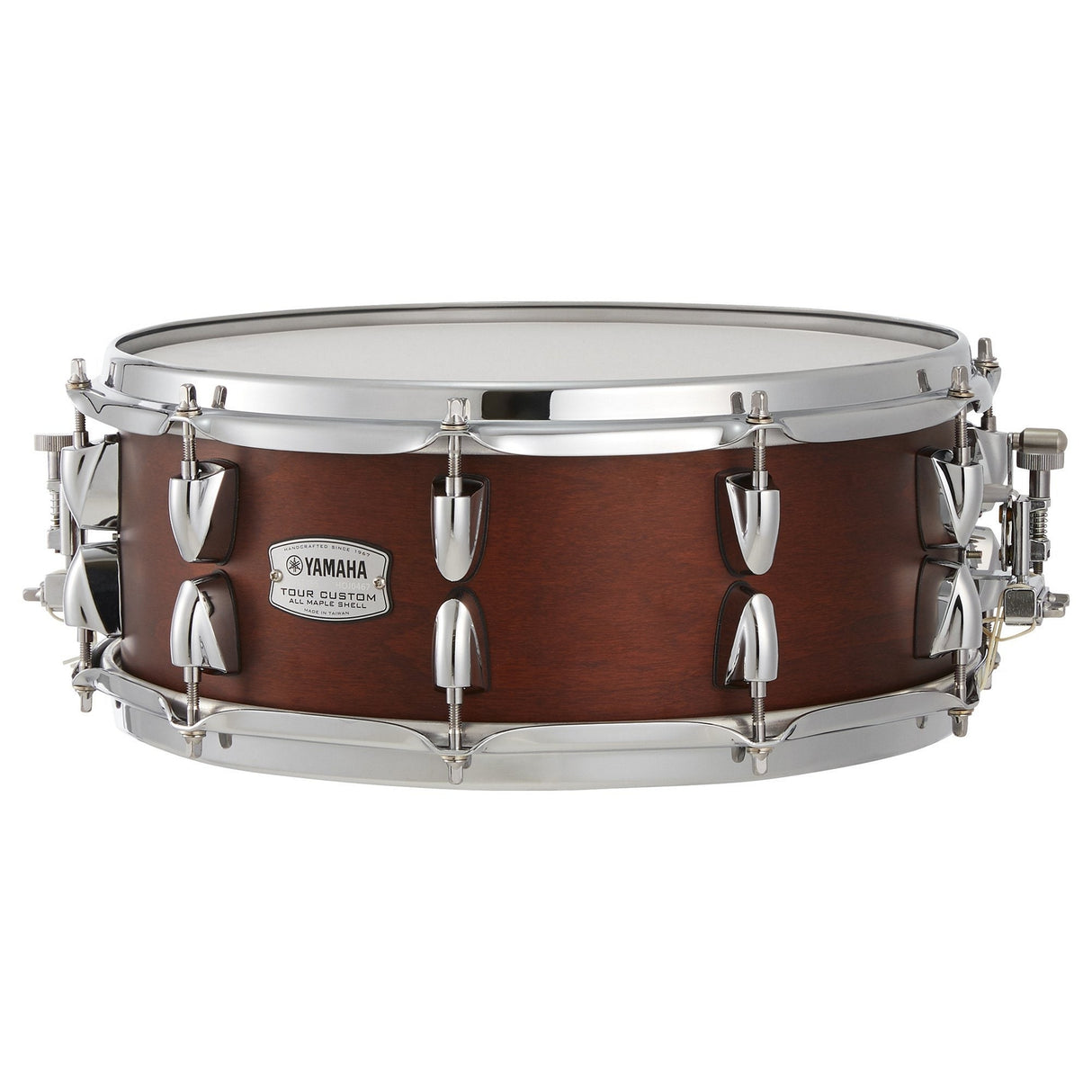 Yamaha Tour Custom Maple Snare Drum 2.3 Millimeter Inverse Triple-Flanged Hoops - Chocolate Satin / 14 x 5.5 inches
