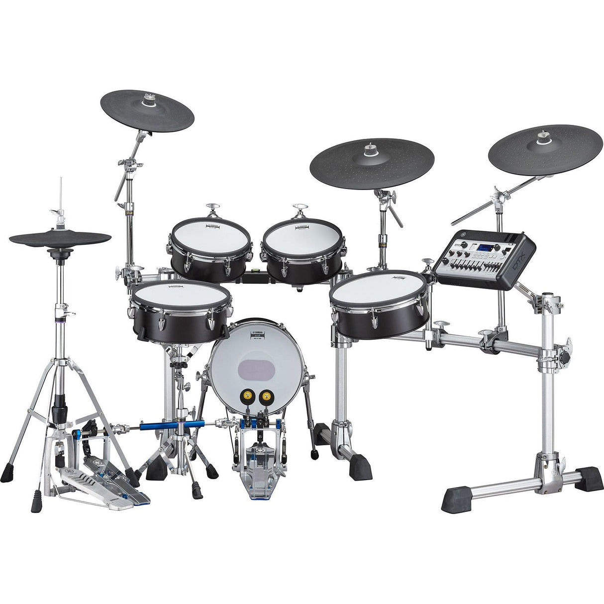 Yamaha DTX10K-M Electronic Drum Kit with DTX-PROX and RS-10HXR Rack System - Black Forest