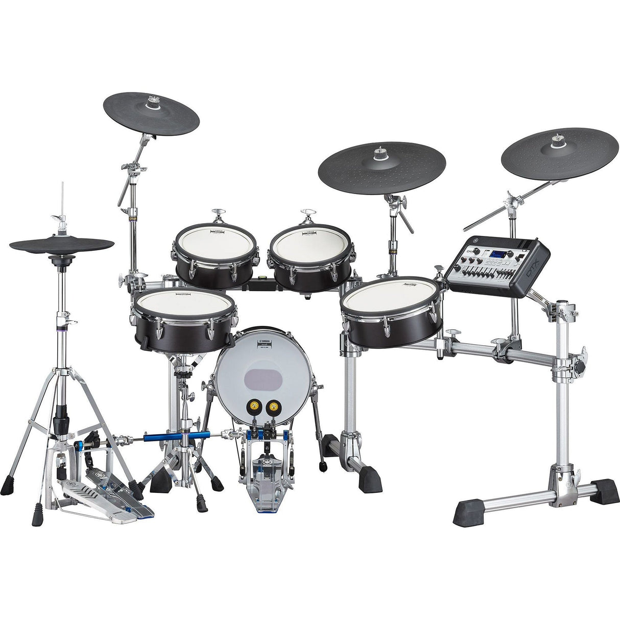 Yamaha DTX10K-X Electronic Drum Kit with DTX-PROX and RS-10HXR Rack System - Black Forest