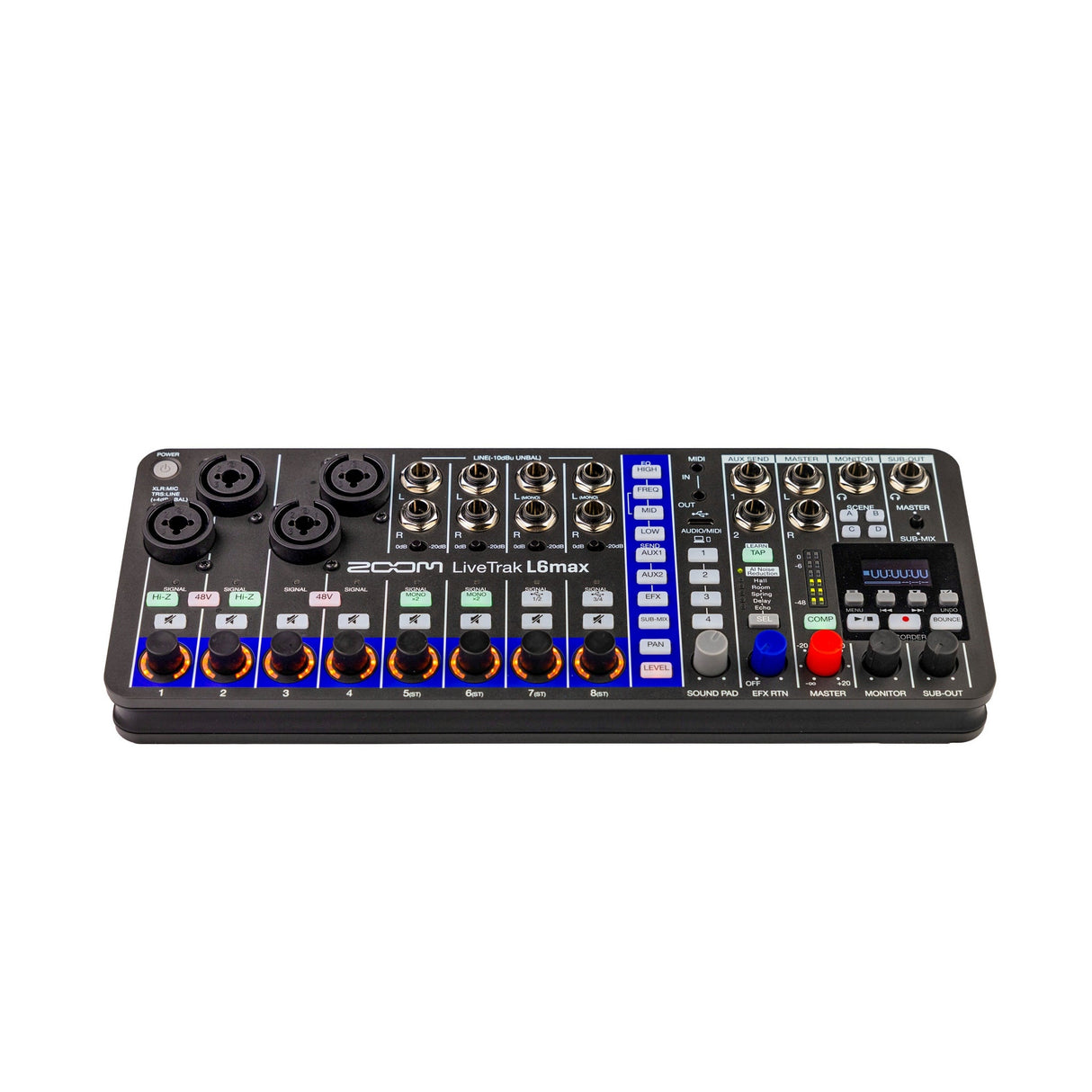 ZOOM LiveTrak L6max 12-Channel Mixer and Recorder for Music, Streaming, and Podcasts