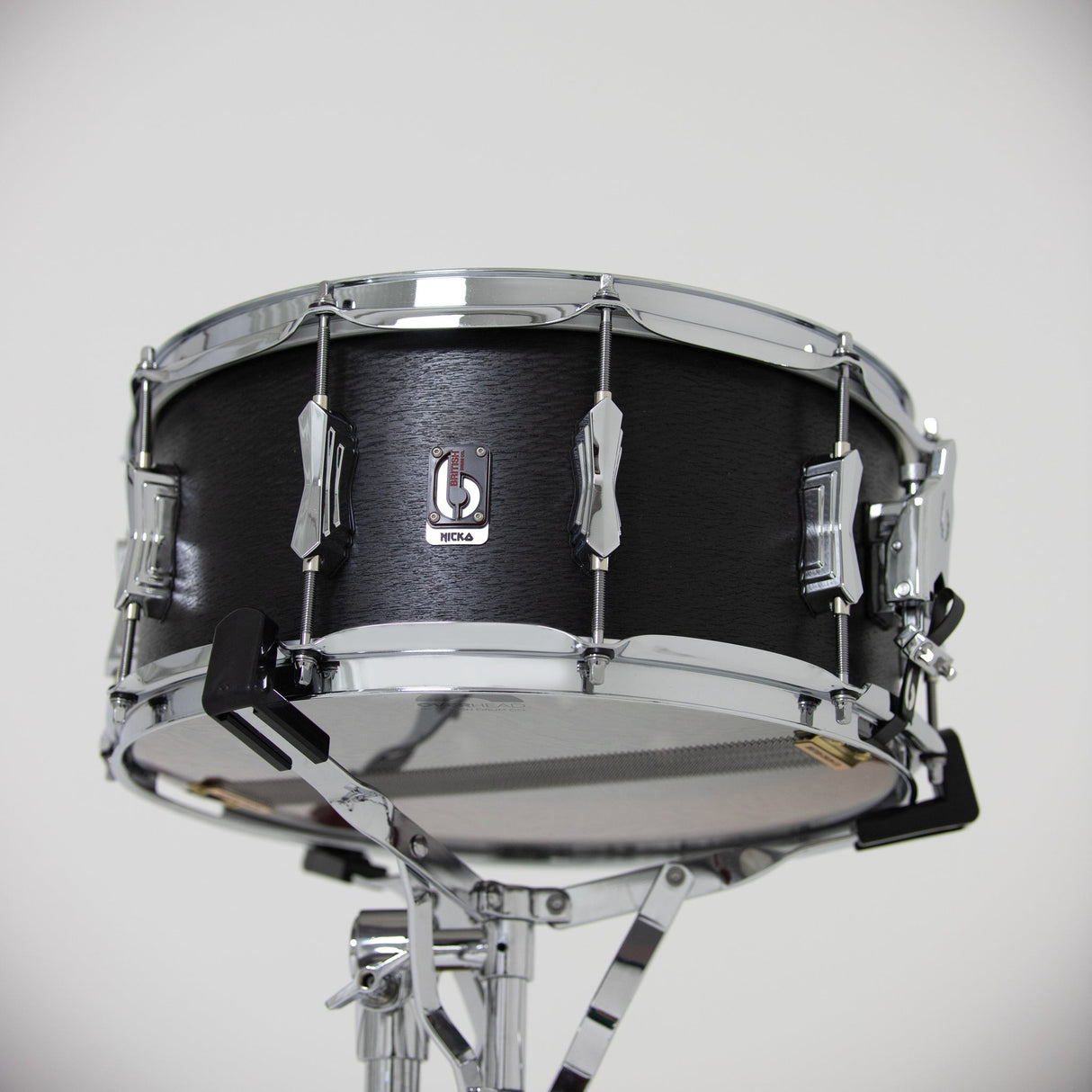British Drum Co ICA-14-65-SN Icarus Series 14x6.5-Inch Snare Drum, Black Oak Finish