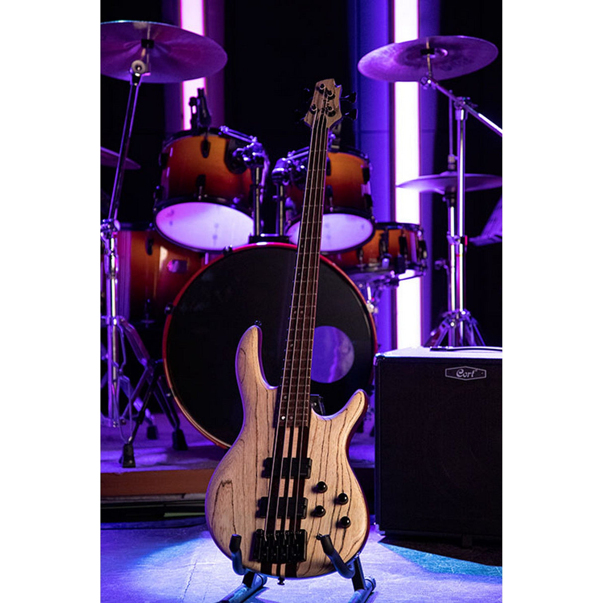 Cort Artisan A4 Ultra Ash 4 String Bass Guitar Natural - guitar