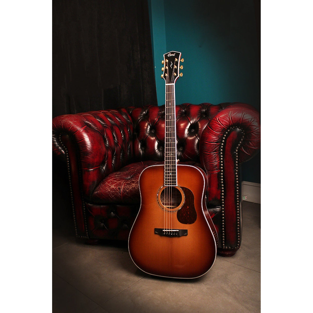 Cort GOLD D8 Acoustic-Electric Guitar Dreadnought Light Burst - guitar