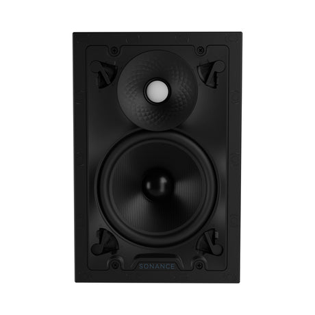 Sonance VX Series 6-Inch Rectangle In-Wall Speaker with White Micro Trim Grille Pair