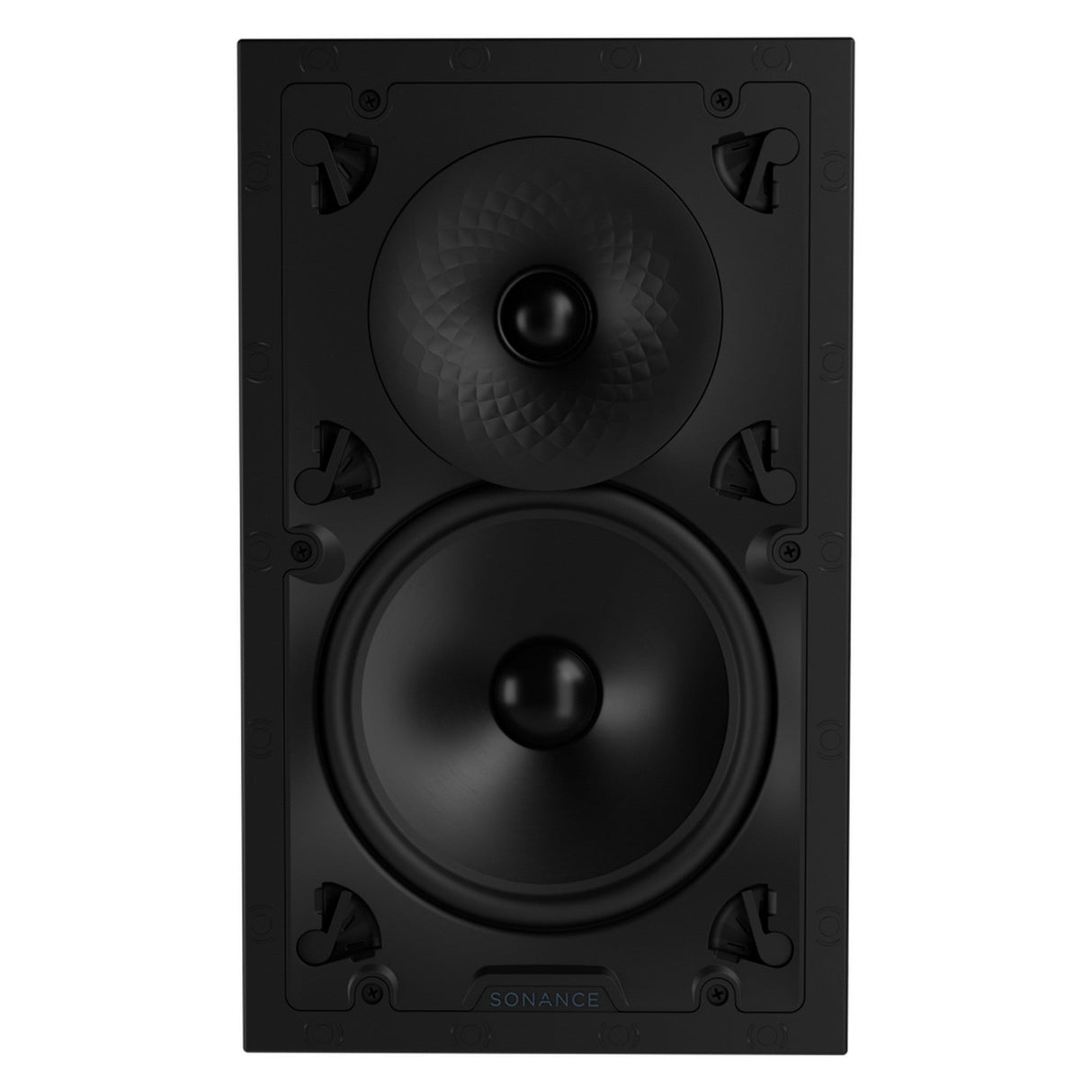 Sonance VX82 8-Inch Rectangle In-Wall Speaker with White Micro Trim Grille Pair