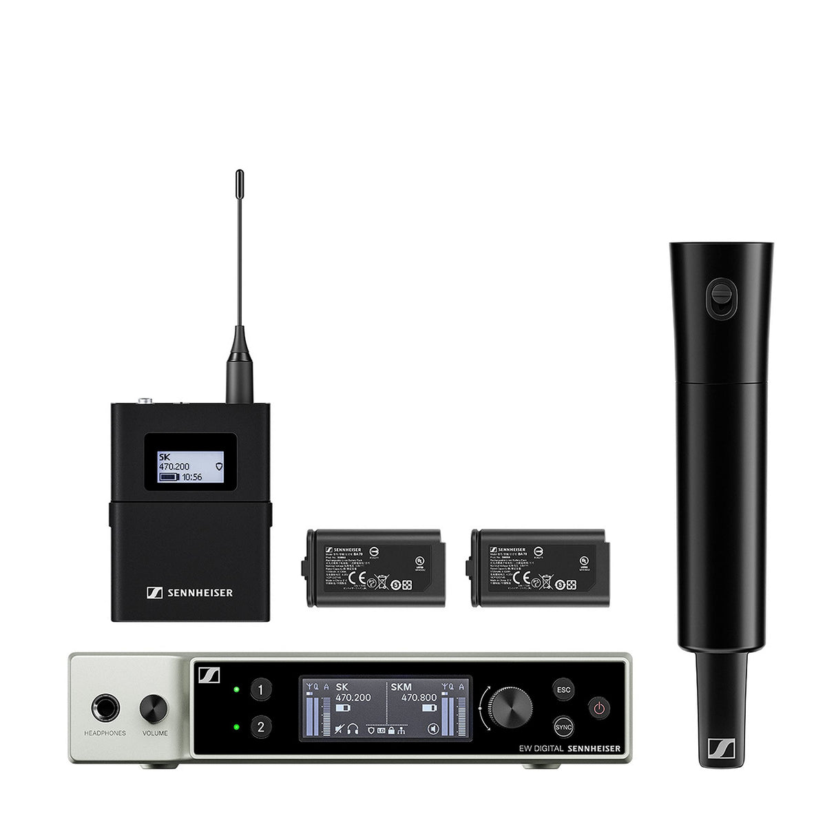 Sennheiser EW-DX SK / SKM-S Base Set Wireless Handheld Microphone System Q1-9 470.2-550 MHz