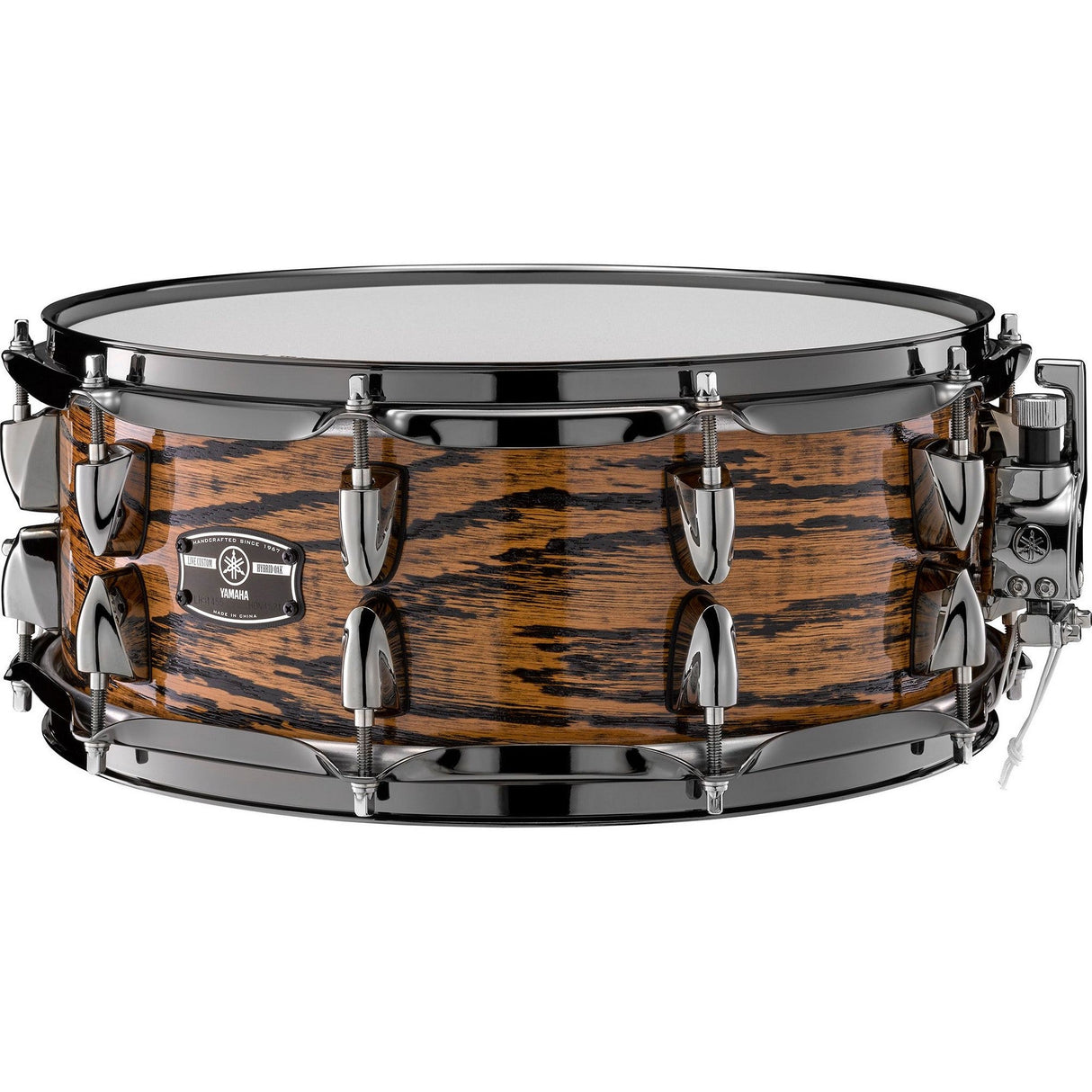 Yamaha Live Custom Hybrid Oak Snare Drum 2.3 Millimeter Triple-Flanged Hoops - Uzu Natural