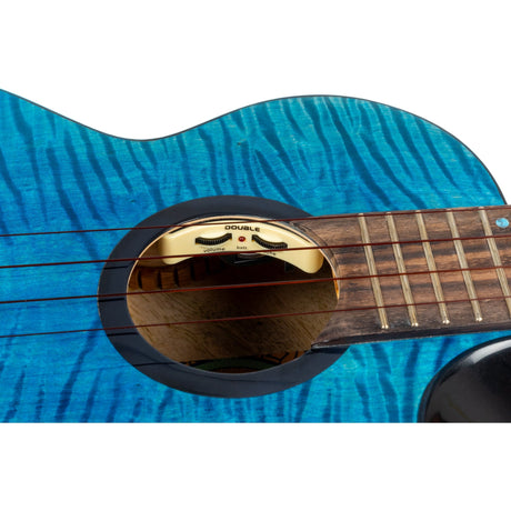 Flight Comet EQ-A Tenor Solid Flamed Maple Rosewood Ukulele Blue