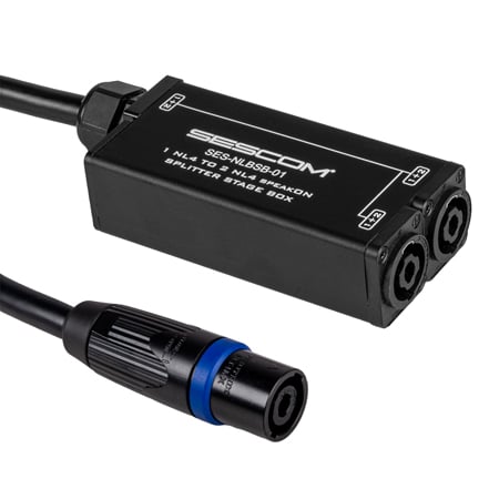 Sescom SES-NLBSB-011x2 speakON Splitter Stage Box With Tail