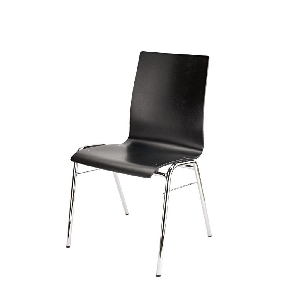 K&M 13405 Stacking Chair, Black