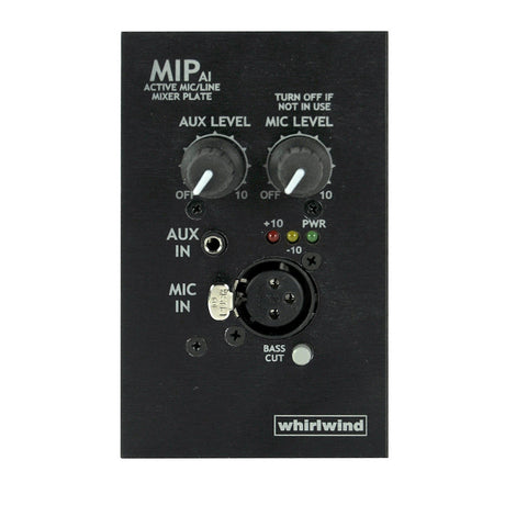 Whirlwind MIPAIB 1-Gang Wall Input Plate with XLRF 3.5mm TRS Inputs Black