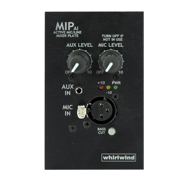 Whirlwind MIPAIB 1-Gang Wall Input Plate with XLRF 3.5mm TRS Inputs Black