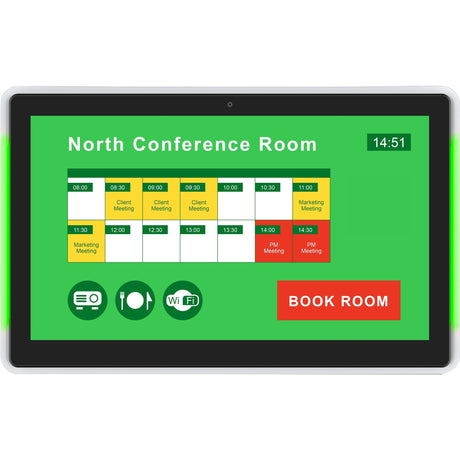 IAdea XDS-1588 15-Inch Widescreen All-In-One Interactive Meeting Room Door Sign NFC